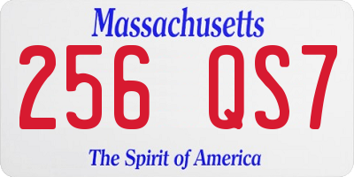 MA license plate 256QS7