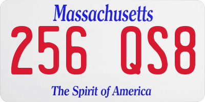MA license plate 256QS8