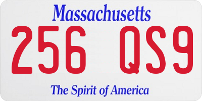 MA license plate 256QS9