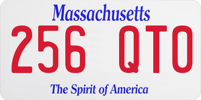 MA license plate 256QT0