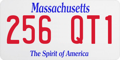 MA license plate 256QT1