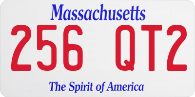 MA license plate 256QT2