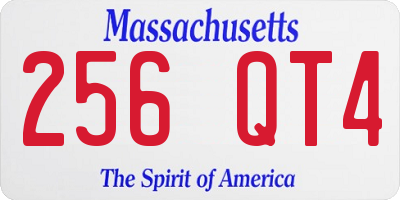 MA license plate 256QT4