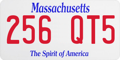 MA license plate 256QT5