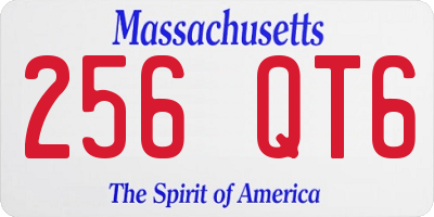 MA license plate 256QT6