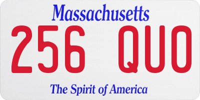 MA license plate 256QU0