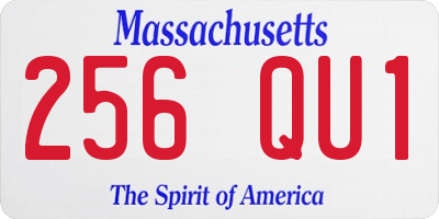 MA license plate 256QU1