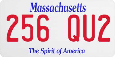 MA license plate 256QU2