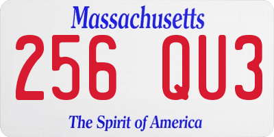 MA license plate 256QU3