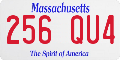 MA license plate 256QU4