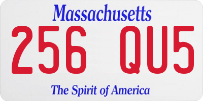 MA license plate 256QU5