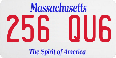 MA license plate 256QU6