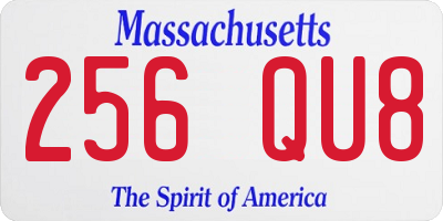 MA license plate 256QU8