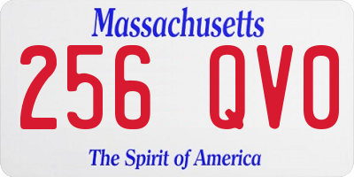 MA license plate 256QV0