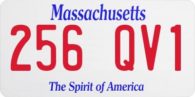 MA license plate 256QV1