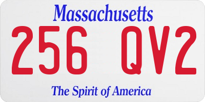 MA license plate 256QV2