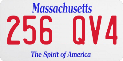 MA license plate 256QV4