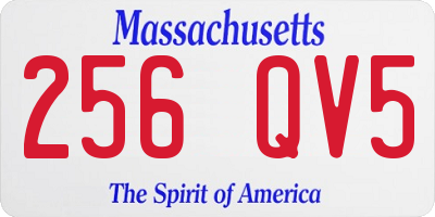 MA license plate 256QV5