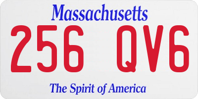MA license plate 256QV6