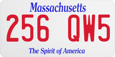 MA license plate 256QW5