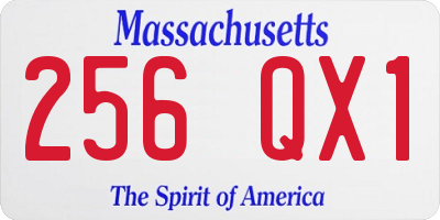 MA license plate 256QX1