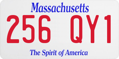 MA license plate 256QY1