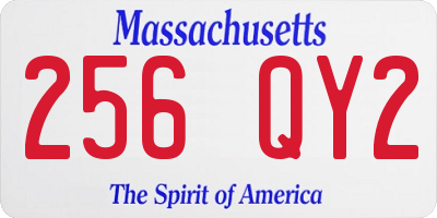 MA license plate 256QY2
