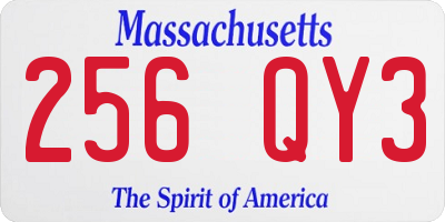 MA license plate 256QY3