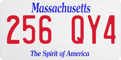 MA license plate 256QY4