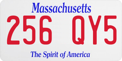MA license plate 256QY5