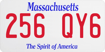 MA license plate 256QY6