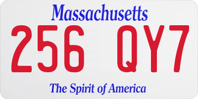MA license plate 256QY7