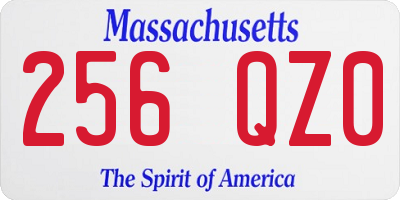 MA license plate 256QZ0