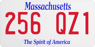 MA license plate 256QZ1