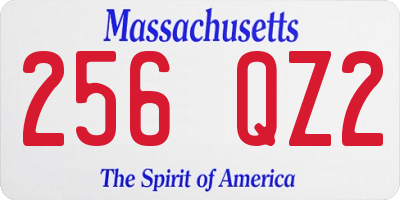 MA license plate 256QZ2