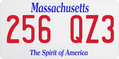MA license plate 256QZ3