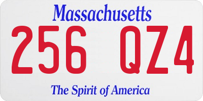 MA license plate 256QZ4