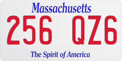 MA license plate 256QZ6