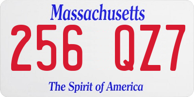 MA license plate 256QZ7