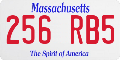 MA license plate 256RB5