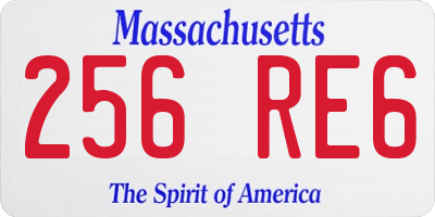 MA license plate 256RE6