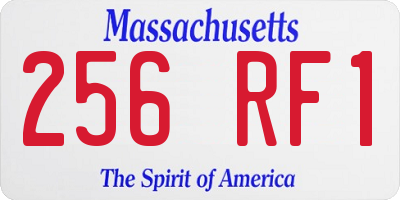 MA license plate 256RF1