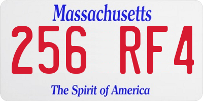 MA license plate 256RF4