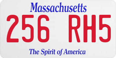 MA license plate 256RH5