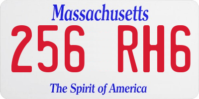 MA license plate 256RH6