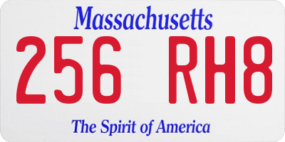 MA license plate 256RH8