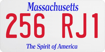 MA license plate 256RJ1