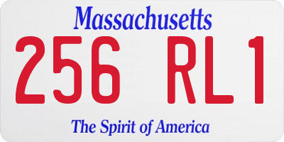 MA license plate 256RL1
