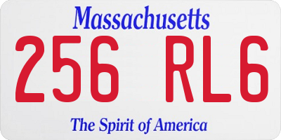 MA license plate 256RL6