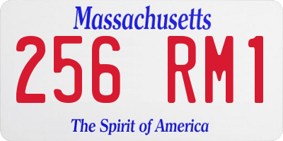 MA license plate 256RM1
